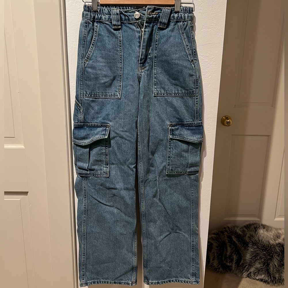 BDG Denim Medium Wash Cargo Pants